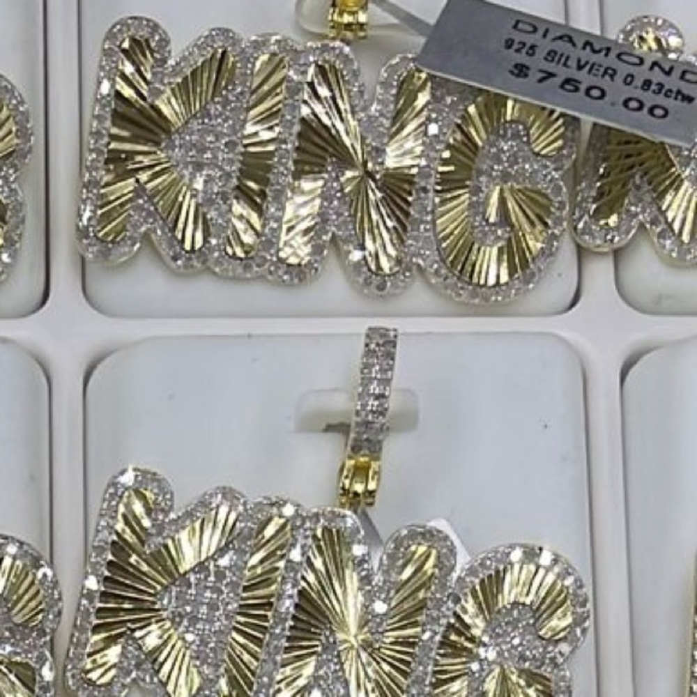REAL DIAMOND King Custom made pendant charm .83ct Appraisal Incl. BEST GIFT SALE - Picture 5 of 7